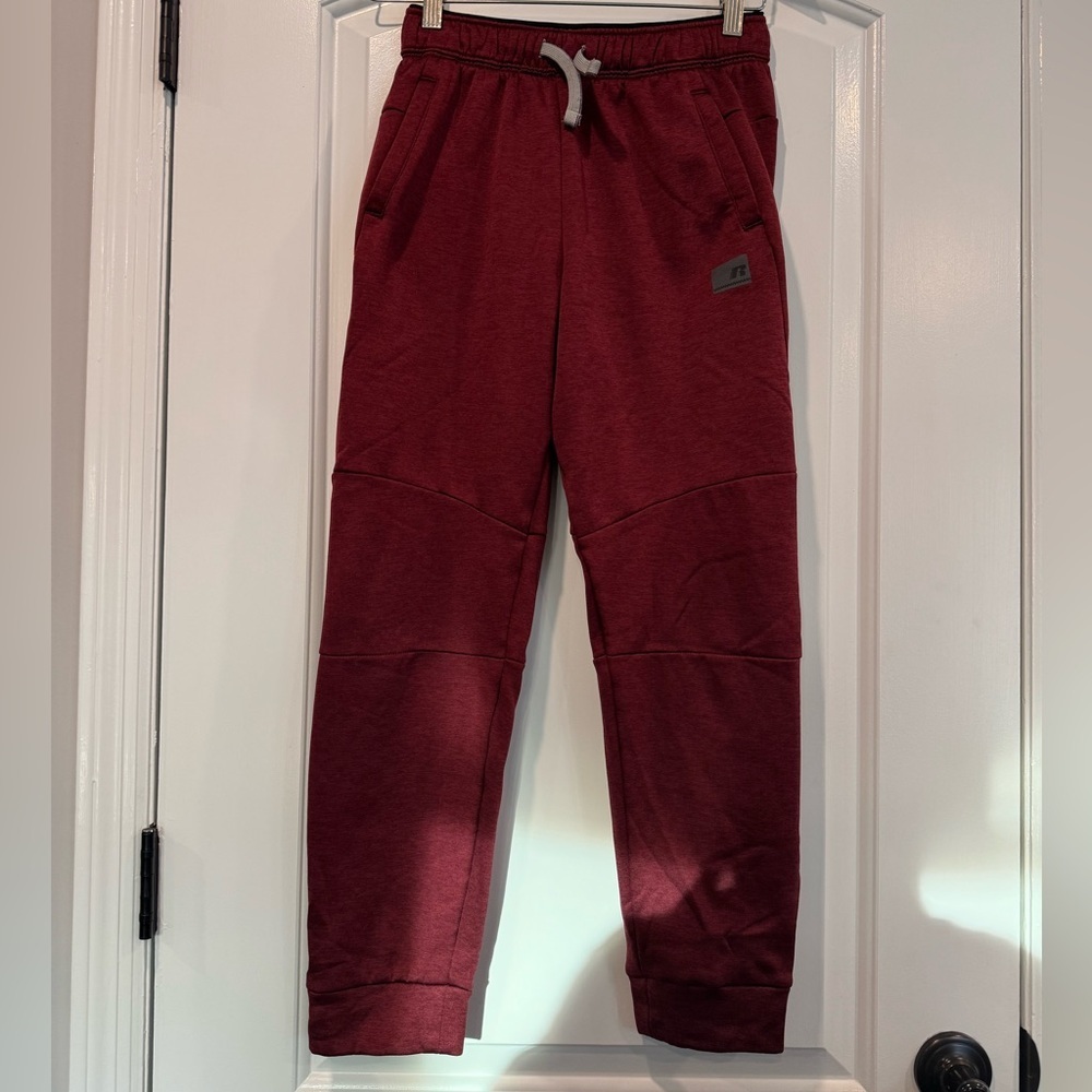 Russell Athletic Kids Burgundy Dri Power Joggers Size 14/16